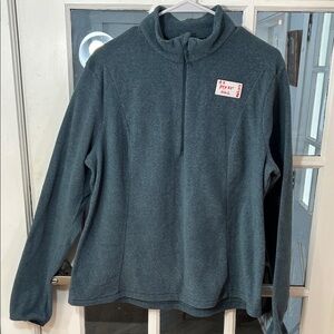 R7.    Quechua Men's Dark Gray Zip-Up Sweater